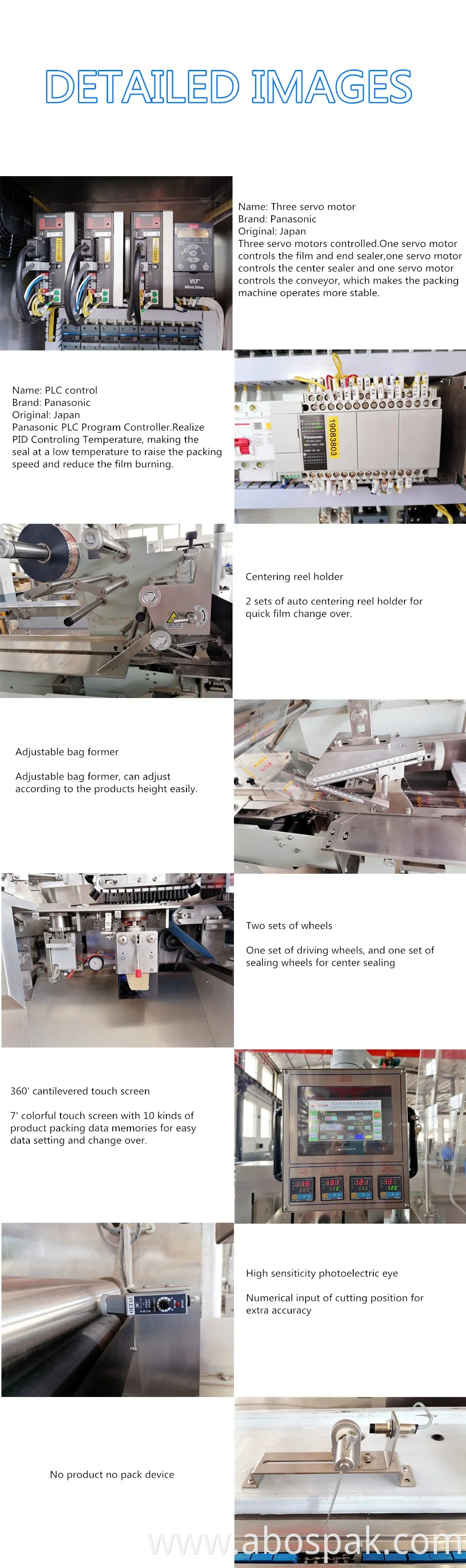 Cream Cracker/ Butter Cookie/ Vanilla Biscuit/ Wafer/ Puff Pillow Flow Multi-Function Packing Packaging Machine with Tray